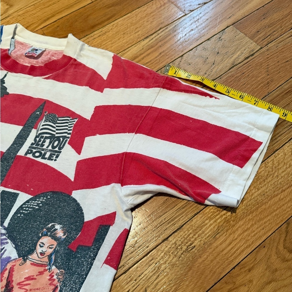 VTG 90s See You at The Pole American Flag Patriotic T Shirt Single Stitch Sz XL - Picture 12 of 14